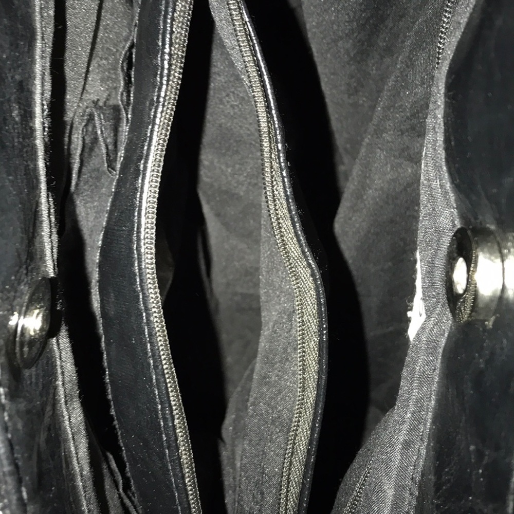 Braciano Black Faux Leather with silver hardware. - Picture 12 of 12
